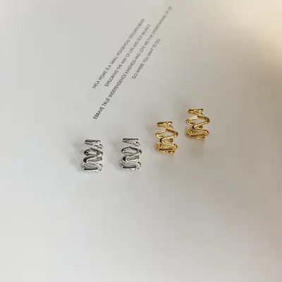 Cold Style Korean Wave Ear Buckles Light Luxury Earrings