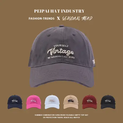 Women Embroidered Dark Gray Cap for Outdoor Commute