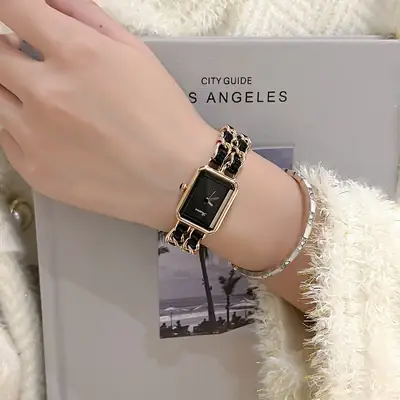 Gold Square Watch for Women Waterproof Cross-border