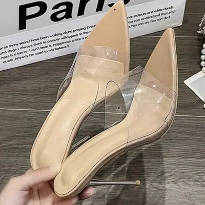 Transparent High Heels Slip-on Sandals 2025