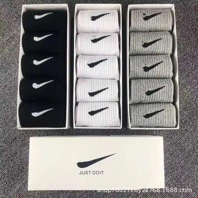 nk boxed suwan nikester socks hook men's and women's long tube mid-tube socks short tube cotton sports socks casual socks