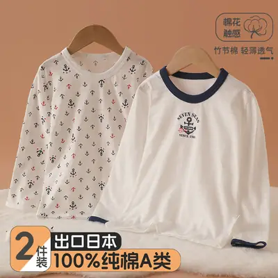 2 Pack Japanese Style Slub Cotton Boys Tops