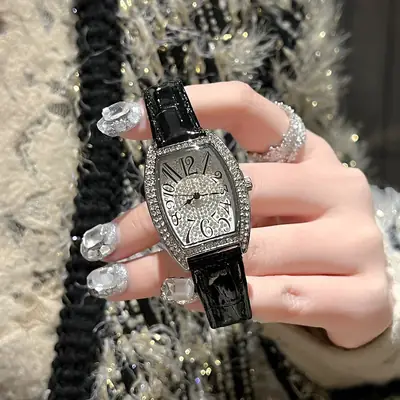 Cross-border Full Diamond Women's Quartz Watch Set
