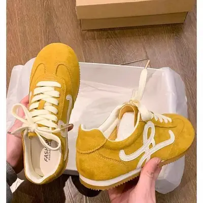Yellow Women's Casual Training Shoes Flat Bottom