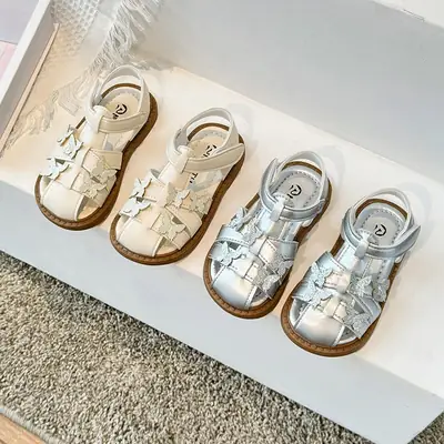 Girls' Sandals Summer New Arrival Girls' Fashion Princess Shoes Children's Toe Sandals Baby Soft Sole Toddler Shoes