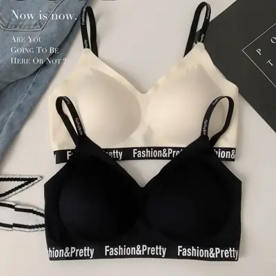 Black Anti-Sagging Sports Bra for Girls