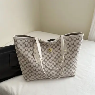 Women Checkered Shoulder Bag Large Capacity Commuter All-match