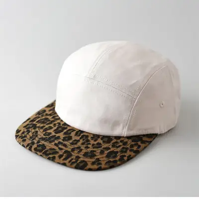 Retro Leopard Cap Maroon Baseball Men Women Casual