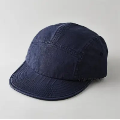 Men's Blue Denim Baseball Cap with Short Bristle