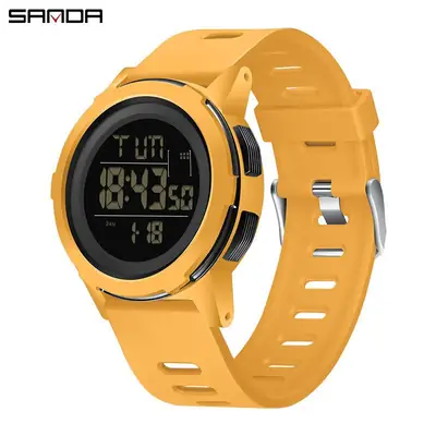 Sanda Digital Watch Men Women Waterproof Multifunctional