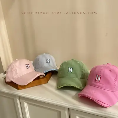 Green N Logo Boys Girls Cap Sun Hat 2025
