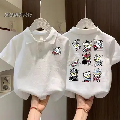 Boys Cotton New Polo Shirt White Numbered 3