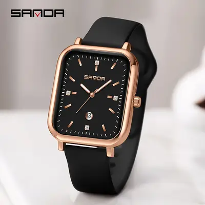 Sanda Rose Gold Quartz Men's Watch with Calendar