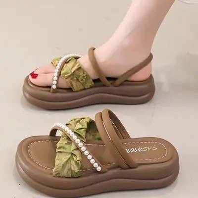 Women's 2025 New Summer Roman Slippers Thick Sole Non-Slip