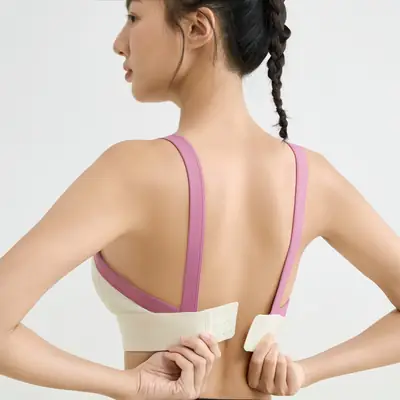 Popular V-Shaped Backless Plus-Size Sports Bra Quick-Dry Fitness Tank Top Yoga Bra for Women High-Intensity Workouts