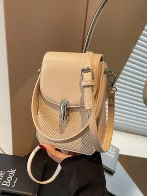 Beige Portable Phone Shoulder Bag for Women 2025