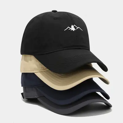 Men's Mountain Embroidered Baseball Cap Grey