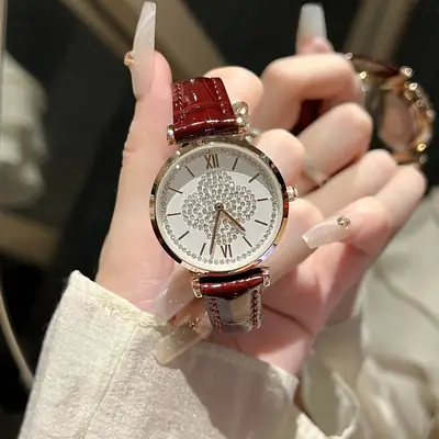 Feminine Ultra-Thin Cross-Border Watch with Four-Leaf Clover