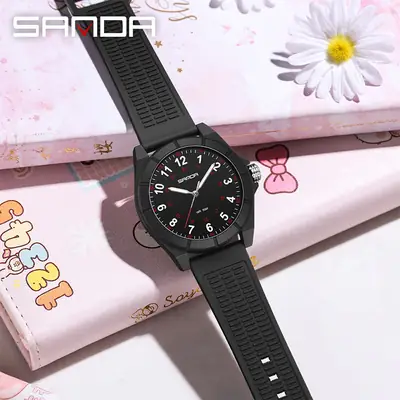 Sanda Mint Green Quartz Watch for Men Women