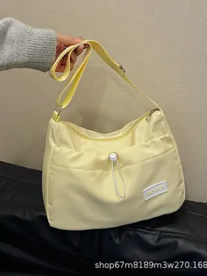 Yellow Crossbody Bag for Women College Student Casual Shoulder Bag