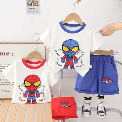 Boys Cartoon Spider-Man 2-Piece Summer Suit 1-5Y