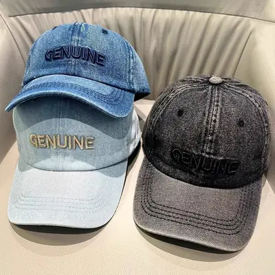 Women's Light Blue Embroidered Baseball Cap