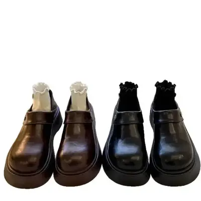 2025 Spring British Wind Lefu Women's Leather Shoes
