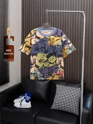 Nezha Boys Short-sleeved T-shirt 2025 New Children's Summer Dress Big Boy Handsome Boys Half-sleeved Top Cartoon Trendy