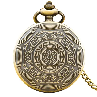 Quartz Watch for Elderly with Arabic Numerals Bronze Cover