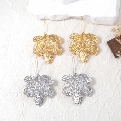 Gold Leaf Ear Hooks for Women Wholesale