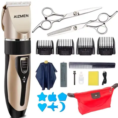 Rechargeable Men's Hair Clipper with Self-Sharpening Blades