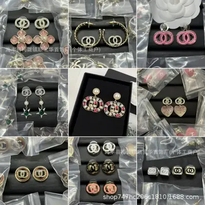 Chanel-Inspired Double C Earrings for Women