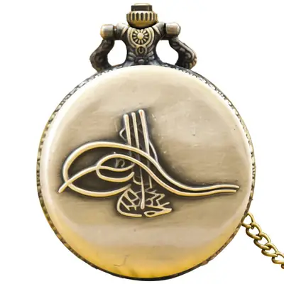 Vintage Flip Quartz Pocket Watch with Valentine's Design