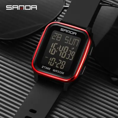 Sanda Digital Watch Men Women Blue 27W100