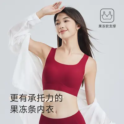 Maroon Seamless Non-See-Through Bra for Women