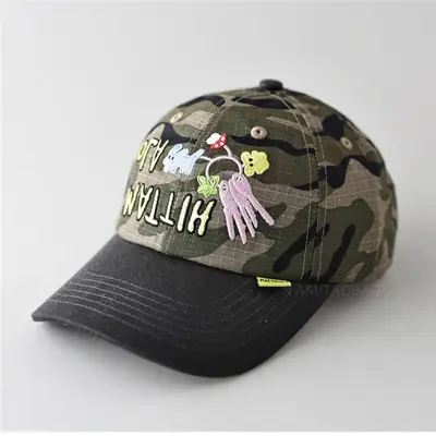 Cute Letter Pattern Baseball Cap for Men Women Black