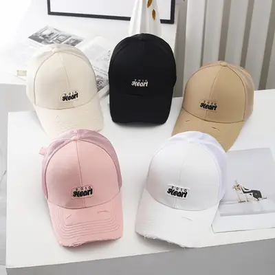 2025 White Embroidered Baseball Cap for Women