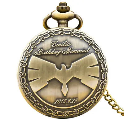 Retro Hollow Pocket Watch for Men Women Students Quartz Gold Chain