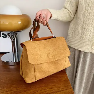 Deerskin Velvet Crossbody Bag for Women