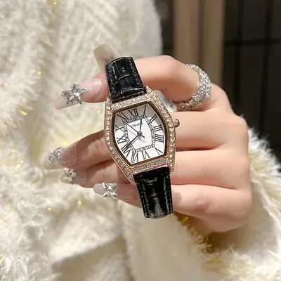 Diamond Watch for Women Korean Style Simple Roman Scale