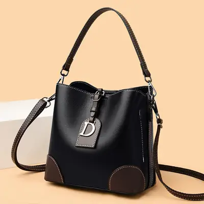 Women's Black D-Log Crossbody Bag 2025 New Arrival