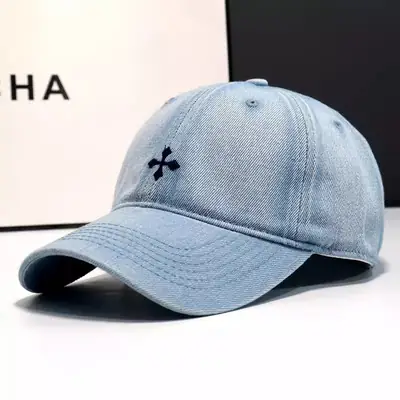 Kids Denim Baseball Cap Black Small