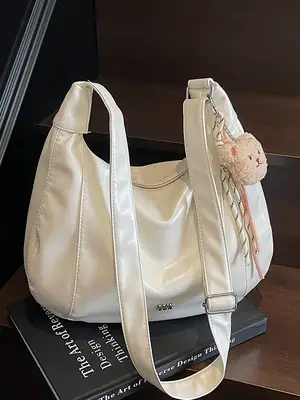 2025 Korean Style Cream Tote Bag for Women