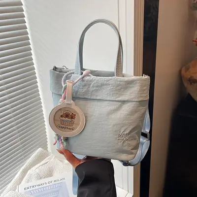 Grey Women's Crossbody Tote Bag with Shoulder Strap