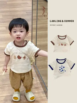 Boys Summer T-Shirt Cap Shorts Set 2025