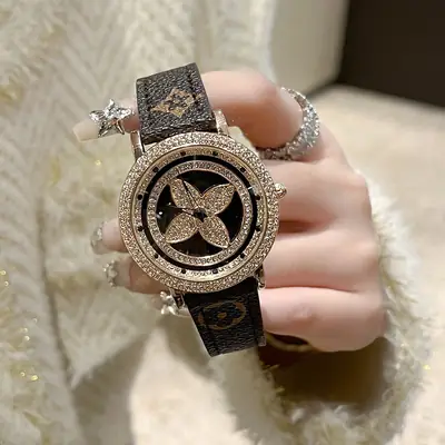 Luxury 4-Lever Watch for Women with Crystal Band