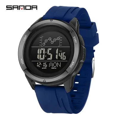 Sanda Black Digital Men's Wrist Watch 15:53
