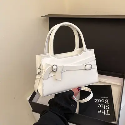 White Women's Shoulder Crossbody Bag Spring Summer 2025