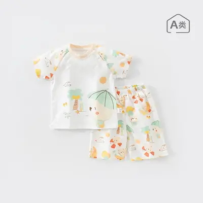 Boys Cotton T-Shirt Shorts Set Summer Lightweight