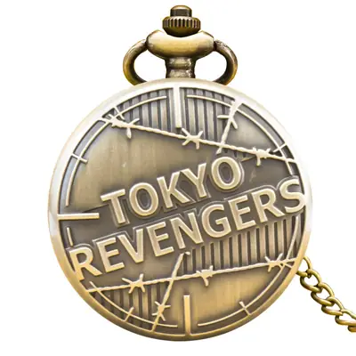 Vintage Tokyo Revengers Pocket Watch Necklace for Students